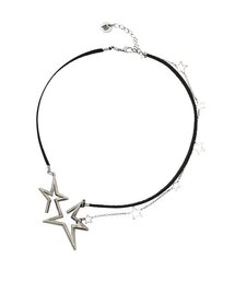 RURU（ルル）の「DOUBLE STAR NECKLACE BLACK（ネックレス）」