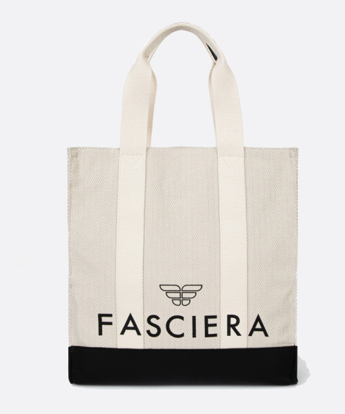 FASCIERA（ファシエラ）の「クラシックレザーコンビオブロングバッグ_アリアス13（トートバッグ・レディース・ライトグレー/アイボリー・FREE）」の4枚目の写真