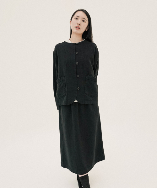 CHIQUITA(チキータ)の「ダブルコットンミディロングスカートブラック250815BK(スカート・レディース・その他・SMALL/MEDIUM)」の2枚目の写真