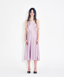 WARDOG（ワドッグ）の「Bias cut acetate drift slit dress lavender（ワンピース）」