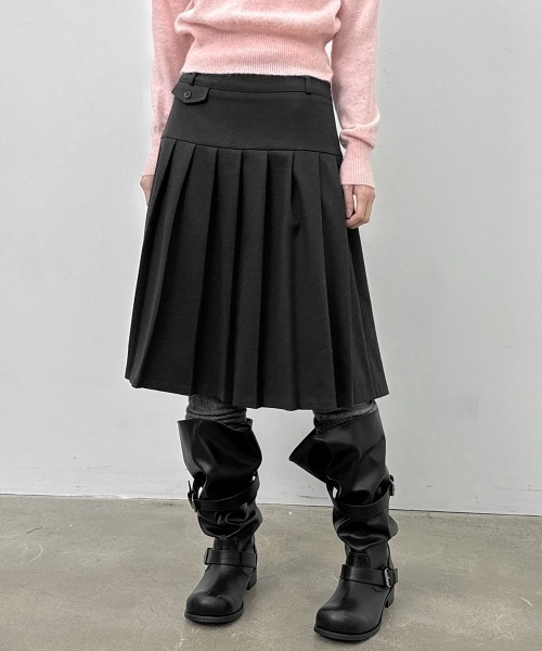 BLACKUP（ブラックアップ）の「[MADE] ウィゲルプリーツミディスカート（スカート・レディース・ブラック/チャコール・MEDIUM/SMALL）」の2枚目の写真
