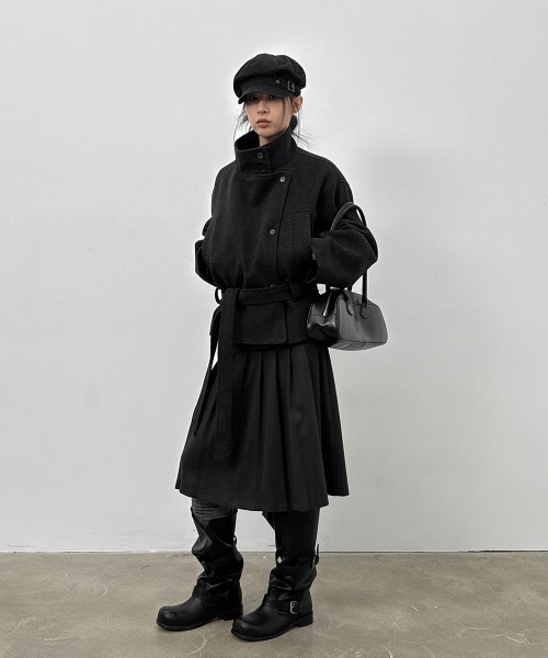 BLACKUP（ブラックアップ）の「[MADE] ウィゲルプリーツミディスカート（スカート・レディース・ブラック/チャコール・MEDIUM/SMALL）」の6枚目の写真