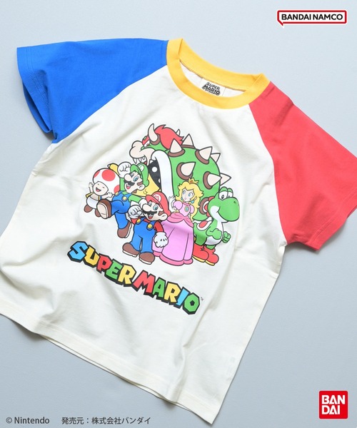BANDAI(バンダイ)の「【スーパーマリオ】別注マルチカラープリントTシャツ(Tシャツ/カットソー・キッズ・ホワイト系その他/パープル系その他/グレー系その他/イエロー系その他・100/110/120/130/140/150)」の2枚目の写真