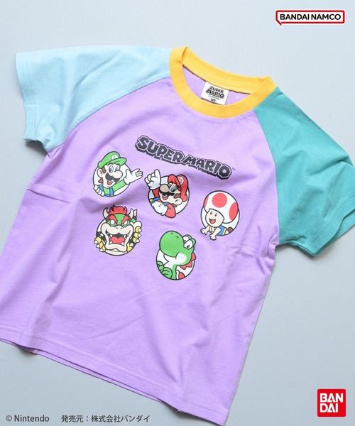 BANDAI(バンダイ)の「【スーパーマリオ】別注マルチカラープリントTシャツ(Tシャツ/カットソー・キッズ・ホワイト系その他/パープル系その他/グレー系その他/イエロー系その他・100/110/120/130/140/150)」の4枚目の写真