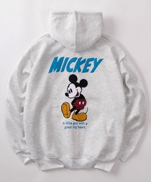 Disney | 【71】【Disney/ディズニー】ミッキーマウス リップルダンボール アップリケ サガラ刺繍 ジップパーカー/メンズ/レディース/ユニセックス(パーカー)