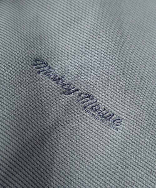 Disney（ディズニー）の「【71】【Disney/ディズニー】ミッキーマウス リップルダンボール アップリケ サガラ刺繍 ジップパーカー/メンズ/レディース/ユニセックス（パーカー・レディース・チャコールグレー/ブルー/ブラック/アッシュグレー・M/L/XL）」の13枚目の写真