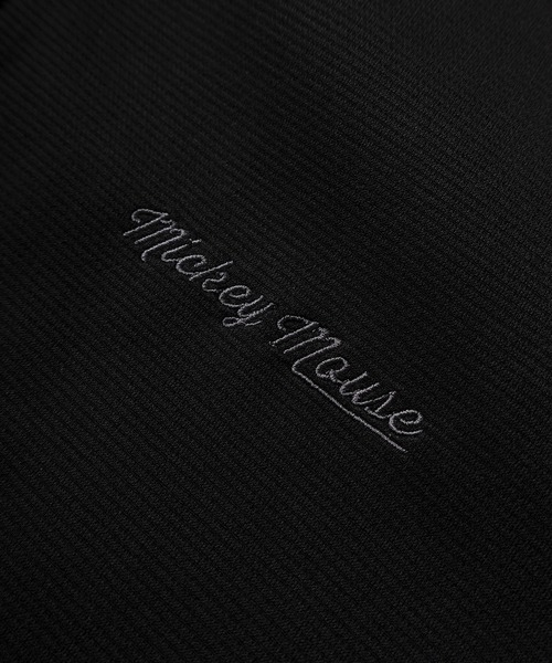 Disney（ディズニー）の「【71】【Disney/ディズニー】ミッキーマウス リップルダンボール アップリケ サガラ刺繍 ジップパーカー/メンズ/レディース/ユニセックス（パーカー・レディース・チャコールグレー/ブルー/ブラック/アッシュグレー・M/L/XL）」の14枚目の写真