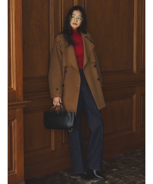 anuans（アニュアンス）の「スリムフィットストレートデニム（デニムパンツ・レディース・インディゴブルー/モカ・0/1/2）」の15枚目の写真