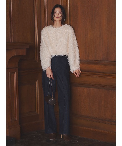 anuans（アニュアンス）の「スリムフィットストレートデニム（デニムパンツ・レディース・インディゴブルー/モカ・0/1/2）」の20枚目の写真