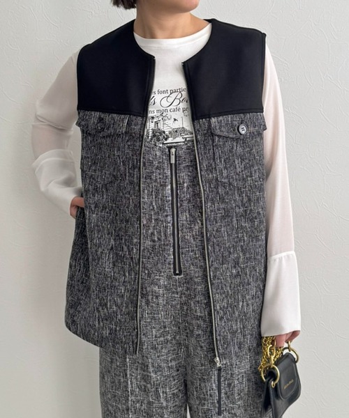 エイミーロウ　新作 エイミーロウ eimeelaw Eimee Law デニムフロントジップサロペット