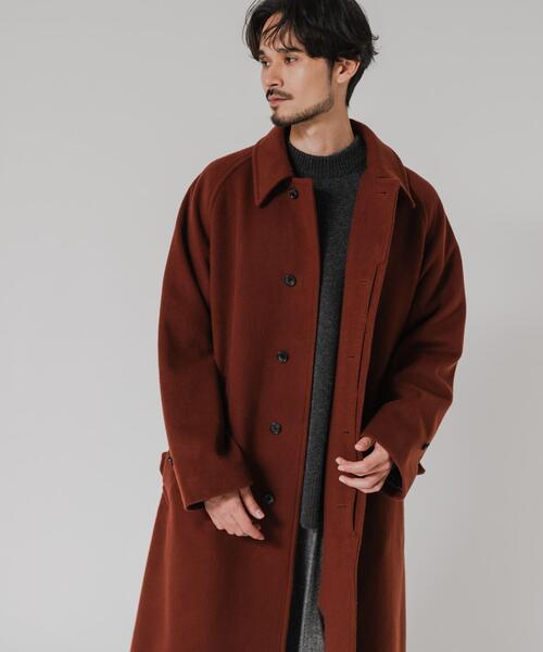 URBAN RESEARCH(アーバンリサーチ)の「WOOL BEAVER BELTED COAT(ステンカラーコート・メンズ・モカ/ブラック/ブラウン・MEDIUM/LARGE)」の3枚目の写真