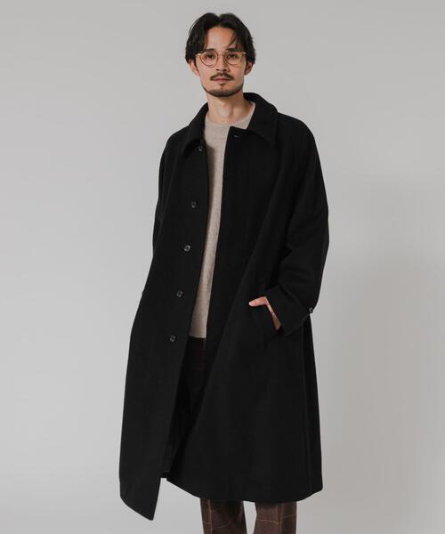 URBAN RESEARCH(アーバンリサーチ)の「WOOL BEAVER BELTED COAT(ステンカラーコート・メンズ・モカ/ブラック/ブラウン・MEDIUM/LARGE)」の2枚目の写真