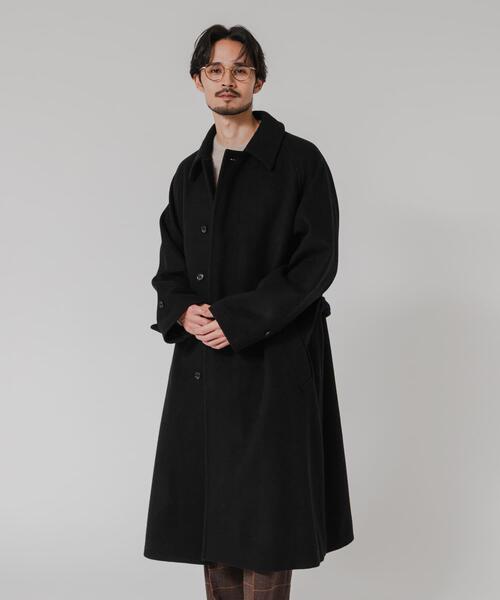 URBAN RESEARCH(アーバンリサーチ)の「WOOL BEAVER BELTED COAT(ステンカラーコート・メンズ・モカ/ブラック/ブラウン・MEDIUM/LARGE)」の7枚目の写真
