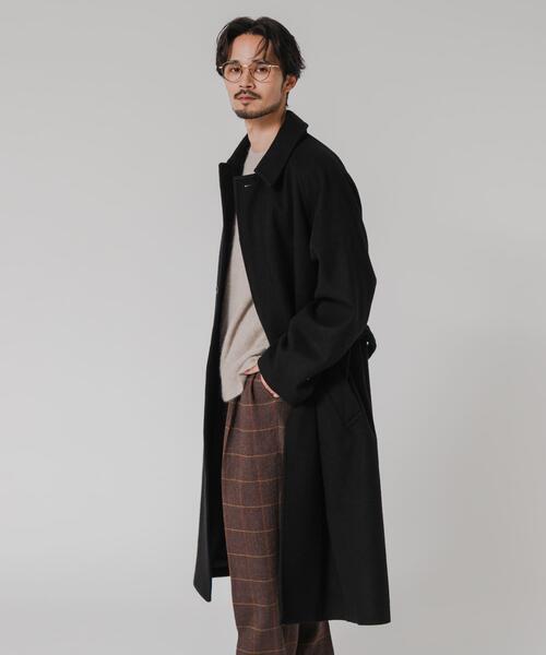URBAN RESEARCH(アーバンリサーチ)の「WOOL BEAVER BELTED COAT(ステンカラーコート・メンズ・モカ/ブラック/ブラウン・MEDIUM/LARGE)」の8枚目の写真