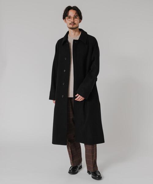 URBAN RESEARCH(アーバンリサーチ)の「WOOL BEAVER BELTED COAT(ステンカラーコート・メンズ・モカ/ブラック/ブラウン・MEDIUM/LARGE)」の9枚目の写真