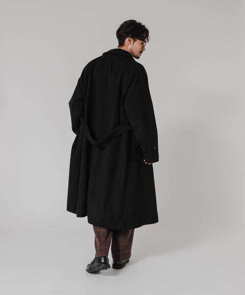 URBAN RESEARCH(アーバンリサーチ)の「WOOL BEAVER BELTED COAT(ステンカラーコート・メンズ・モカ/ブラック/ブラウン・MEDIUM/LARGE)」の11枚目の写真