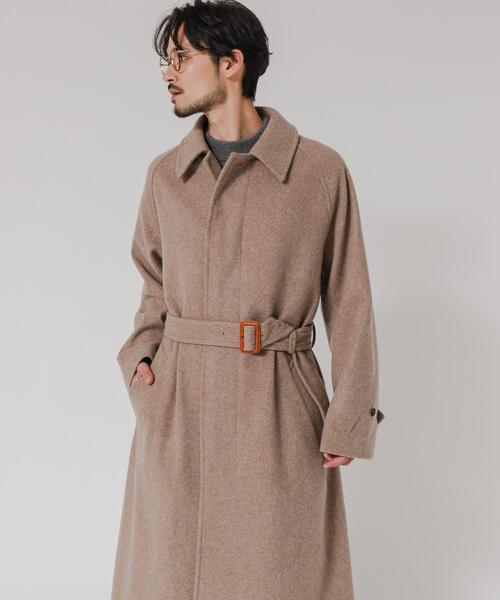 URBAN RESEARCH(アーバンリサーチ)の「WOOL BEAVER BELTED COAT(ステンカラーコート・メンズ・モカ/ブラック/ブラウン・MEDIUM/LARGE)」の15枚目の写真