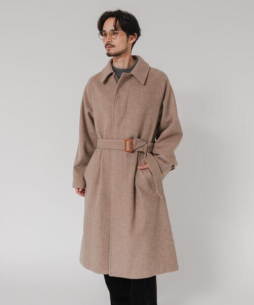 URBAN RESEARCH(アーバンリサーチ)の「WOOL BEAVER BELTED COAT(ステンカラーコート・メンズ・モカ/ブラック/ブラウン・MEDIUM/LARGE)」の16枚目の写真