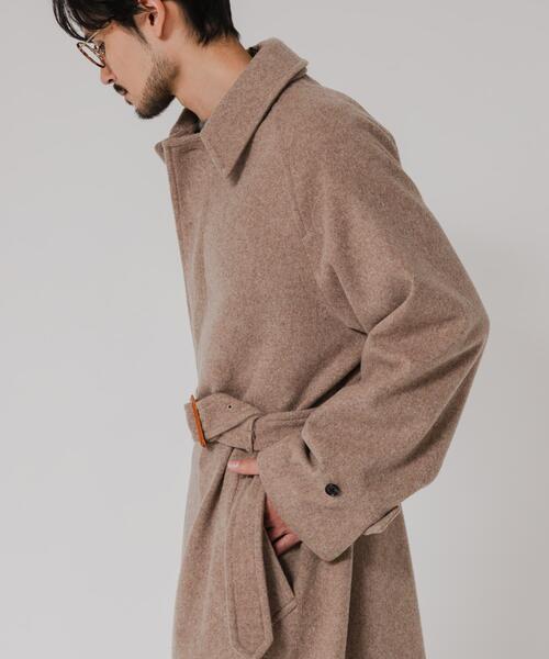 URBAN RESEARCH(アーバンリサーチ)の「WOOL BEAVER BELTED COAT(ステンカラーコート・メンズ・モカ/ブラック/ブラウン・MEDIUM/LARGE)」の18枚目の写真