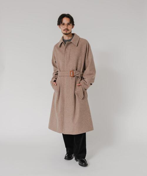 URBAN RESEARCH(アーバンリサーチ)の「WOOL BEAVER BELTED COAT(ステンカラーコート・メンズ・モカ/ブラック/ブラウン・MEDIUM/LARGE)」の20枚目の写真