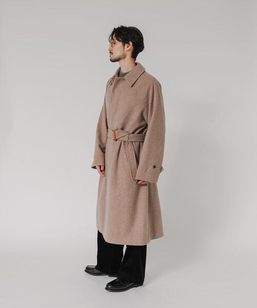 URBAN RESEARCH(アーバンリサーチ)の「WOOL BEAVER BELTED COAT(ステンカラーコート・メンズ・モカ/ブラック/ブラウン・MEDIUM/LARGE)」の21枚目の写真