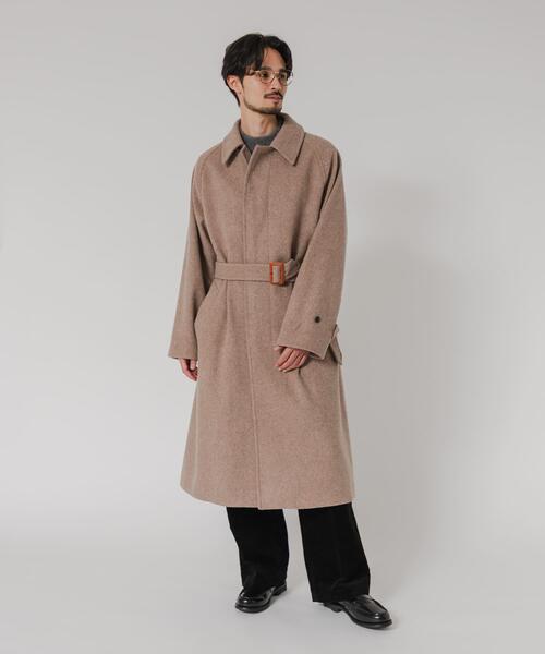 URBAN RESEARCH(アーバンリサーチ)の「WOOL BEAVER BELTED COAT(ステンカラーコート・メンズ・モカ/ブラック/ブラウン・MEDIUM/LARGE)」の22枚目の写真