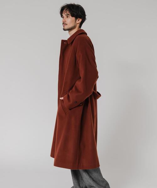 セール】WOOL BEAVER BELTED COAT（ステンカラーコート）｜URBAN