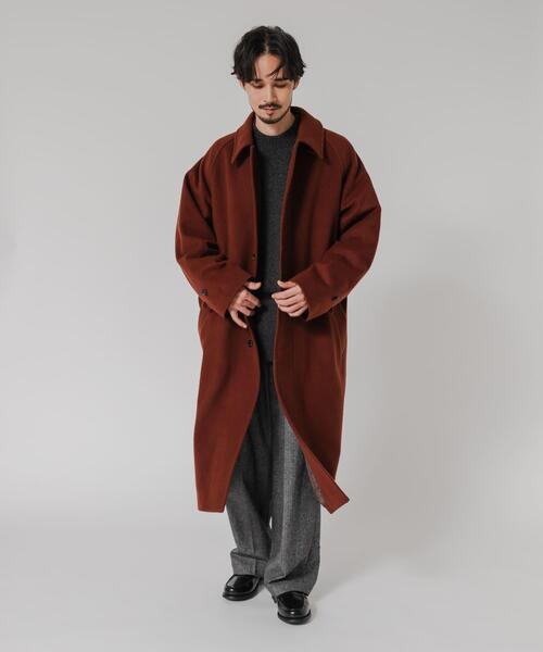 セール】WOOL BEAVER BELTED COAT（ステンカラーコート）｜URBAN
