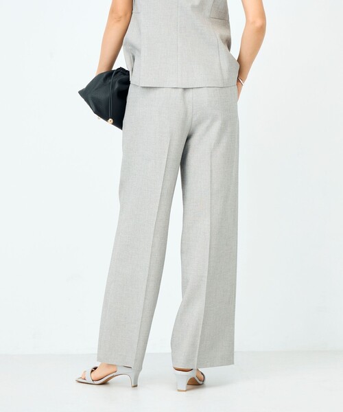 NOLLEY’S Sophi（ノーリーズソフィ）の「《セットアップ対応》ウォッシャブルドライシャークタックワイドパンツ（その他パンツ・レディース・グレイッシュベージュ/チャコールグレー・38/36/34）」の18枚目の写真