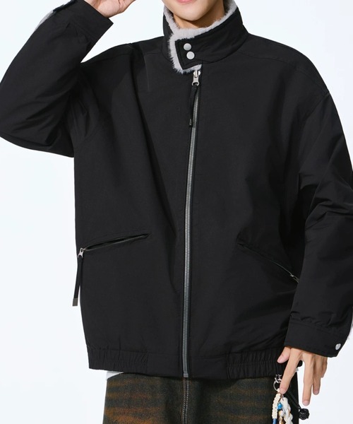 ARULE（アルール）の「A'GEM/9 × .kom『ARULE/アルール』Boa Lined Stand Collar Zip Blouson/ボアライニングスタンドカラージップブルゾン（ブルゾン・メンズ・ブラック・L）」の6枚目の写真