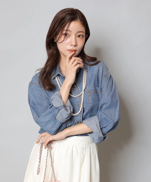 Apuweiser-riche フリルショートブラウス Apuweiser-riche（アプワイザーリッシェ）の「フリルショートブラウス