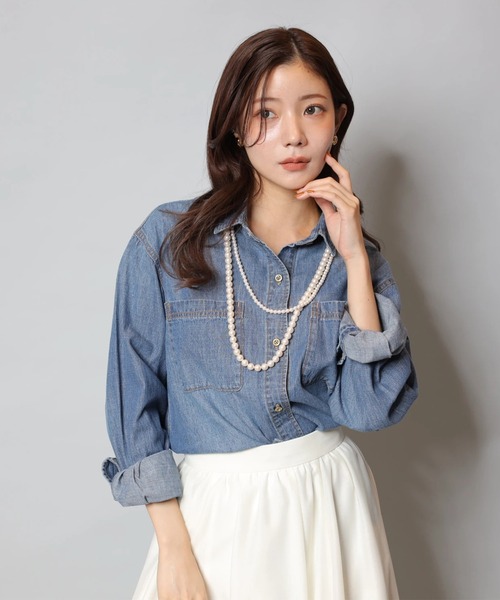 デニムシャツ（シャツ/ブラウス）｜Apuweiser-riche（アプワイザー