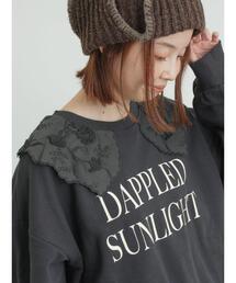 Samansa Mos2 | 裏毛3Dレース襟付きスウェット(Tシャツ/カットソー)