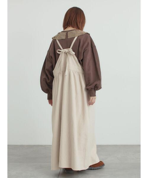 Samansa Mos2（サマンサ モスモス）の「裏毛3Dレース襟付きスウェット（Tシャツ/カットソー・レディース・オフホワイト/グレー/ブラウン/ブラック・F）」の11枚目の写真