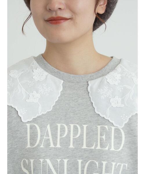 Samansa Mos2（サマンサ モスモス）の「裏毛3Dレース襟付きスウェット（Tシャツ/カットソー・レディース・オフホワイト/グレー/ブラウン/ブラック・F）」の20枚目の写真