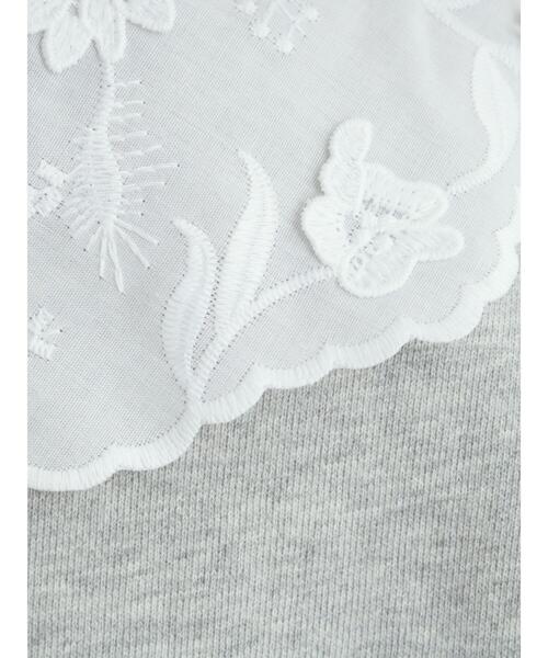 Samansa Mos2（サマンサ モスモス）の「裏毛3Dレース襟付きスウェット（Tシャツ/カットソー・レディース・オフホワイト/グレー/ブラウン/ブラック・F）」の14枚目の写真