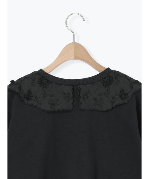 Samansa Mos2（サマンサ モスモス）の「裏毛3Dレース襟付きスウェット（Tシャツ/カットソー・レディース・オフホワイト/グレー/ブラウン/ブラック・F）」の22枚目の写真