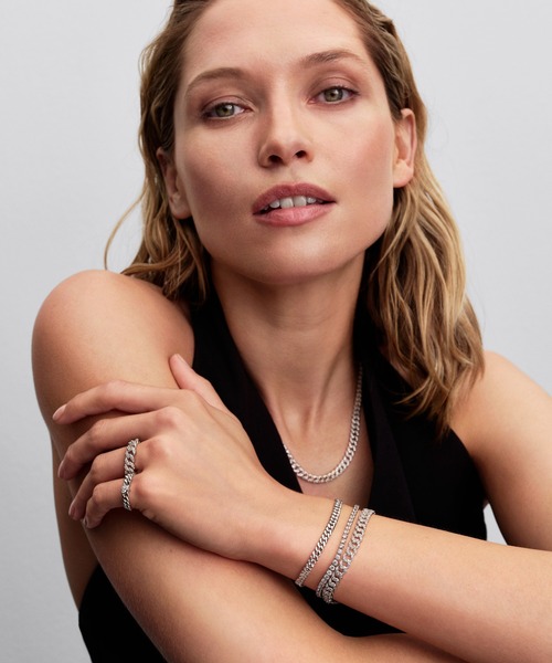 PANDORA（パンドラ）の「キューバ チェーン シルバー ブレスレット（ブレスレット・レディース・シルバー・16cm/20cm）」の5枚目の写真