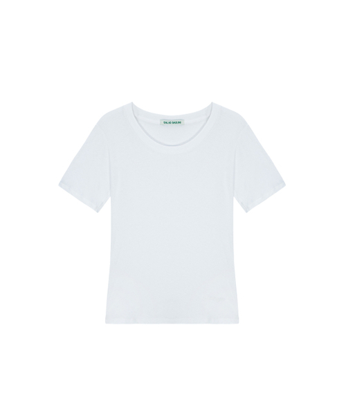 SALAD BAGUNI(サラダバグニ)の「Soft u-neck signature tee - white(Tシャツ/カットソー・レディース・その他・FREE)」の1枚目の写真