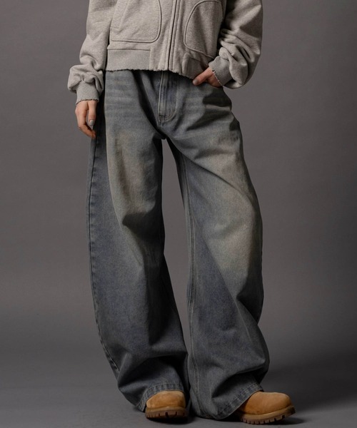 Double Pocket Wide denim Pants - ダブルポケットワイドデニムパンツ