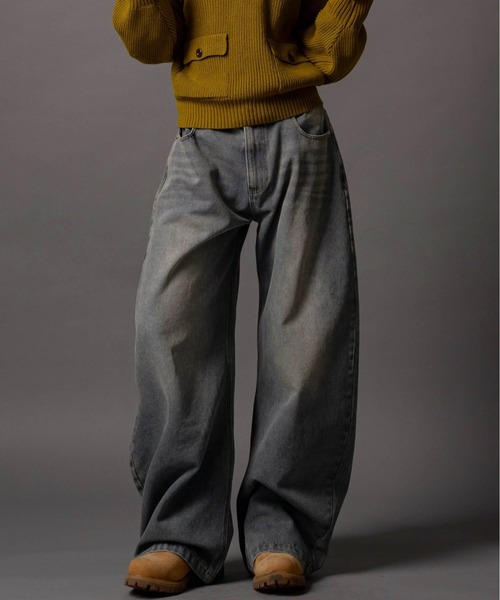 CIVVY.(シヴィ―)の「Double Pocket Wide denim Pants - ダブルポケットワイドデニムパンツ -(デニムパンツ・メンズ・ブルー/ブラック・LARGE/MEDIUM/SMALL)」の12枚目の写真