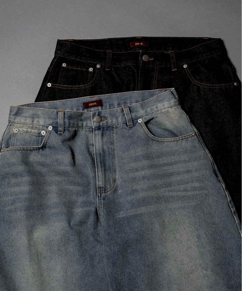 Double Pocket Wide denim Pants - ダブルポケットワイドデニムパンツ