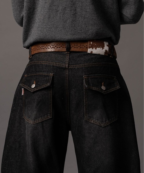 Double Pocket Wide denim Pants - ダブルポケットワイドデニムパンツ