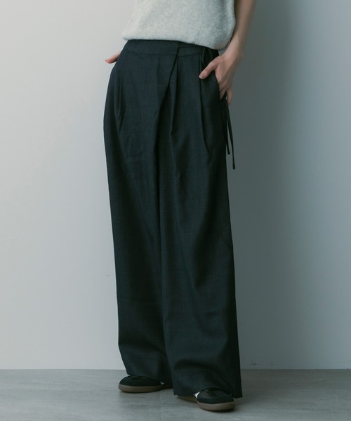 SERENO(セレーノ)の「ウールブレンド ラップパンツ(その他パンツ・レディース・インディゴブルー・M/L)」の1枚目の写真