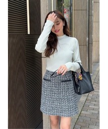 Fancy tweed mini skirt