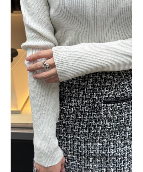 LUDICRUM(ルーディクルム)の「Fancy tweed mini skirt(スカート・レディース・ブラック/オフホワイト/ブルー・XS/S)」の4枚目の写真