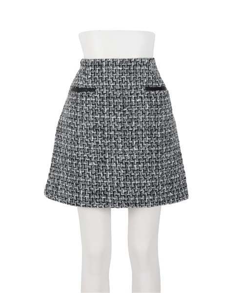 LUDICRUM(ルーディクルム)の「Fancy tweed mini skirt(スカート・レディース・ブラック/オフホワイト/ブルー・XS/S)」の9枚目の写真