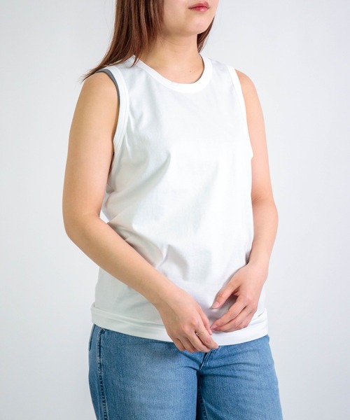 gicipi（ジチピ）の「[gicipi] ALLUMINIO / リラックスフィット タンクトップ（Tシャツ/カットソー・レディース・ベージュ/ホワイト/ブラウン/ブラック・1）」の17枚目の写真