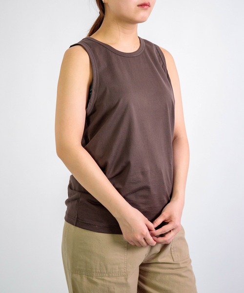 gicipi（ジチピ）の「[gicipi] ALLUMINIO / リラックスフィット タンクトップ（Tシャツ/カットソー・レディース・ベージュ/ホワイト/ブラウン/ブラック・1）」の9枚目の写真