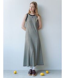 FURFUR | ロゴ刺繍ボーダーワンピース(ワンピース)